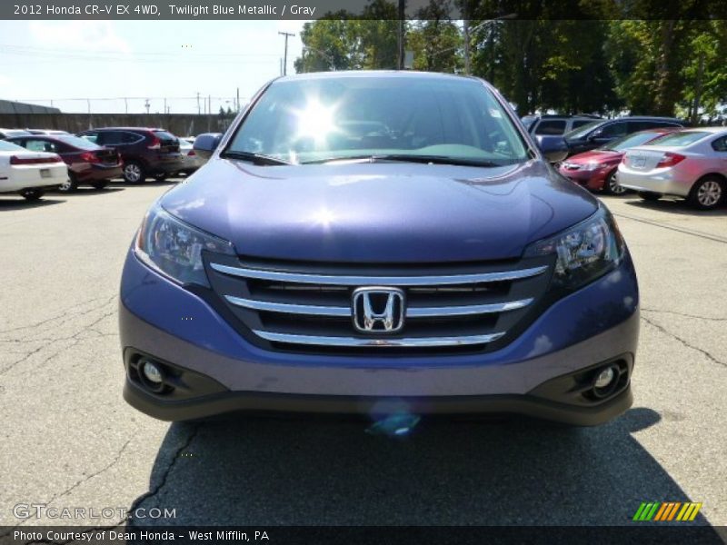 Twilight Blue Metallic / Gray 2012 Honda CR-V EX 4WD