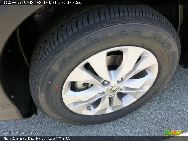 Twilight Blue Metallic / Gray 2012 Honda CR-V EX 4WD