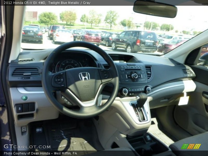 Twilight Blue Metallic / Gray 2012 Honda CR-V EX 4WD