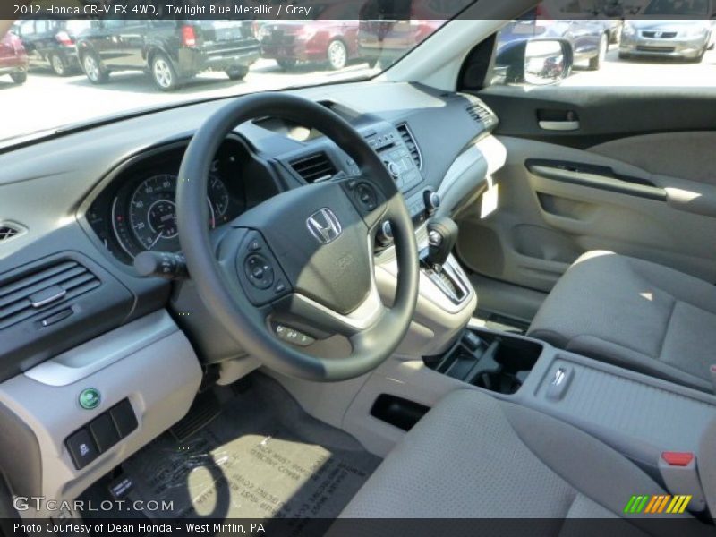 Twilight Blue Metallic / Gray 2012 Honda CR-V EX 4WD