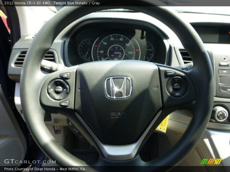 Twilight Blue Metallic / Gray 2012 Honda CR-V EX 4WD