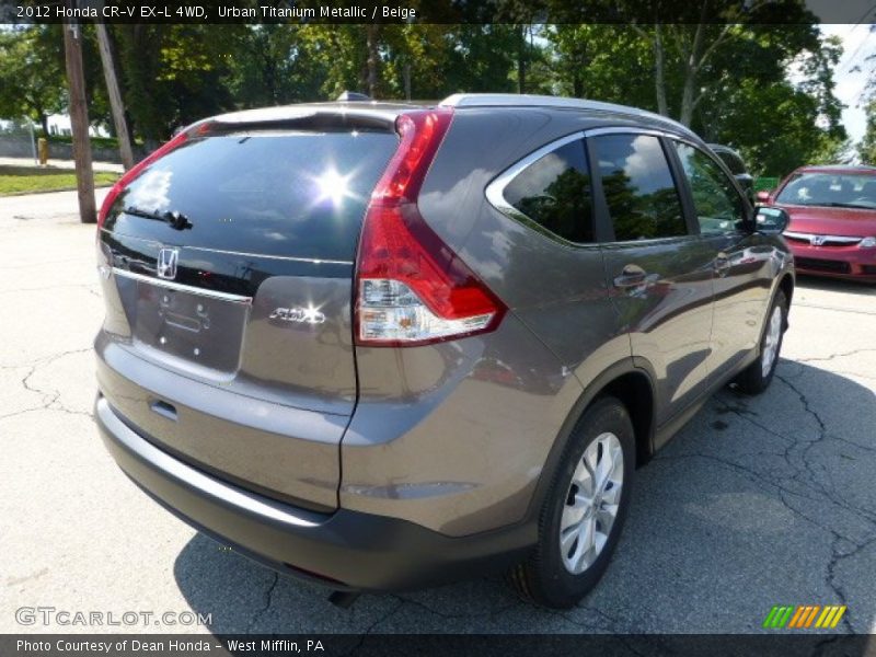 Urban Titanium Metallic / Beige 2012 Honda CR-V EX-L 4WD