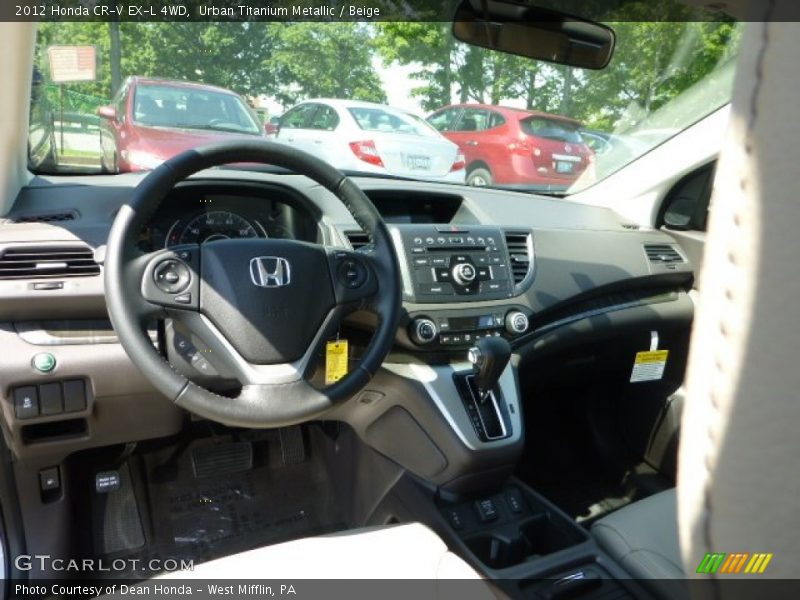 Urban Titanium Metallic / Beige 2012 Honda CR-V EX-L 4WD