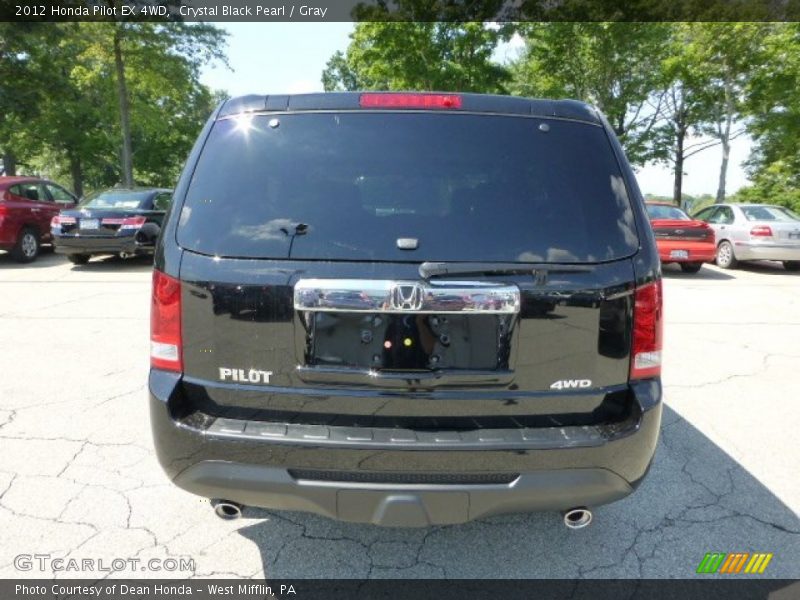 Crystal Black Pearl / Gray 2012 Honda Pilot EX 4WD
