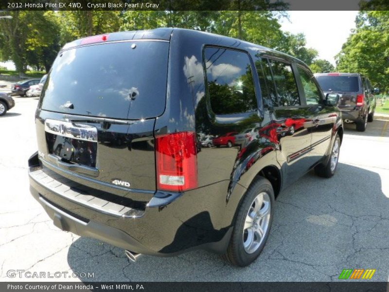 Crystal Black Pearl / Gray 2012 Honda Pilot EX 4WD