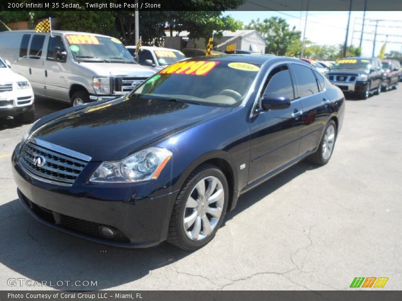 Twilight Blue Pearl / Stone 2006 Infiniti M 35 Sedan
