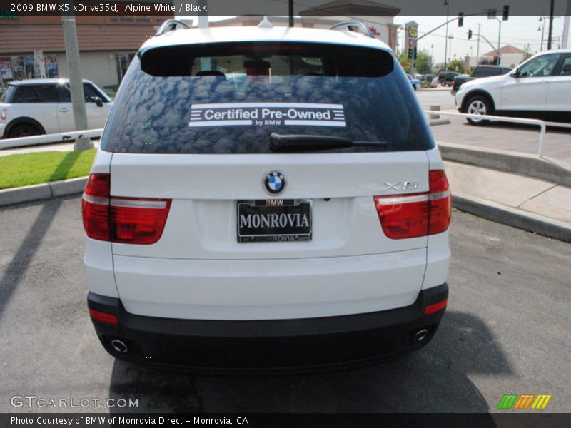 Alpine White / Black 2009 BMW X5 xDrive35d