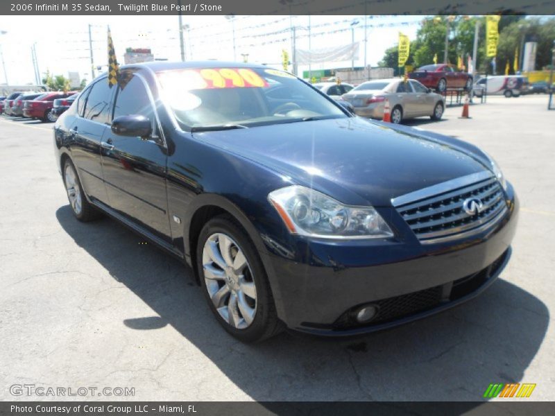 Twilight Blue Pearl / Stone 2006 Infiniti M 35 Sedan