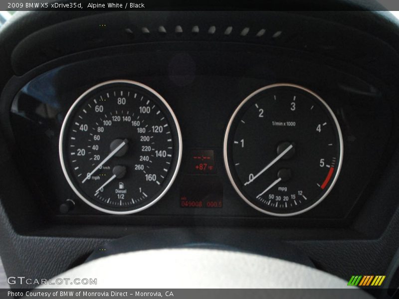 Alpine White / Black 2009 BMW X5 xDrive35d