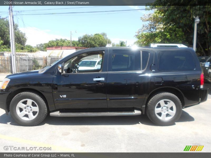 Galaxy Black / Steel/Titanium 2006 Nissan Armada SE