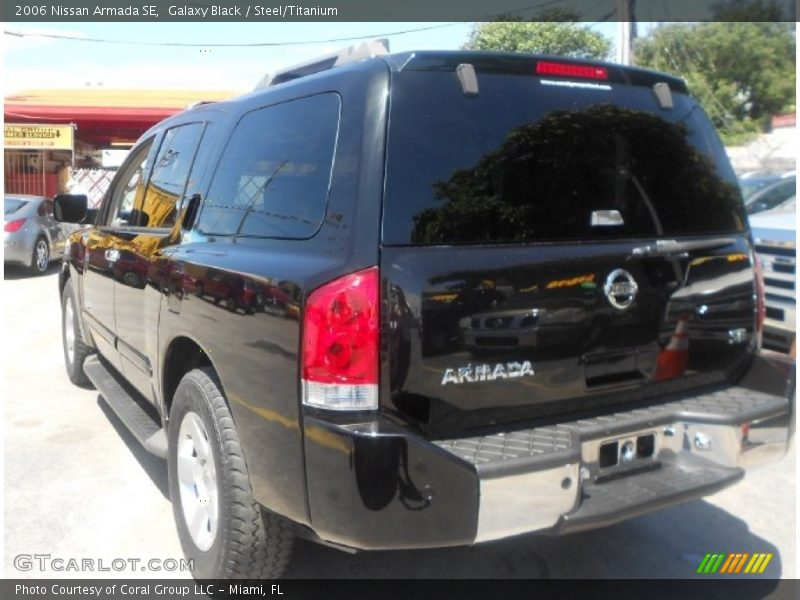 Galaxy Black / Steel/Titanium 2006 Nissan Armada SE