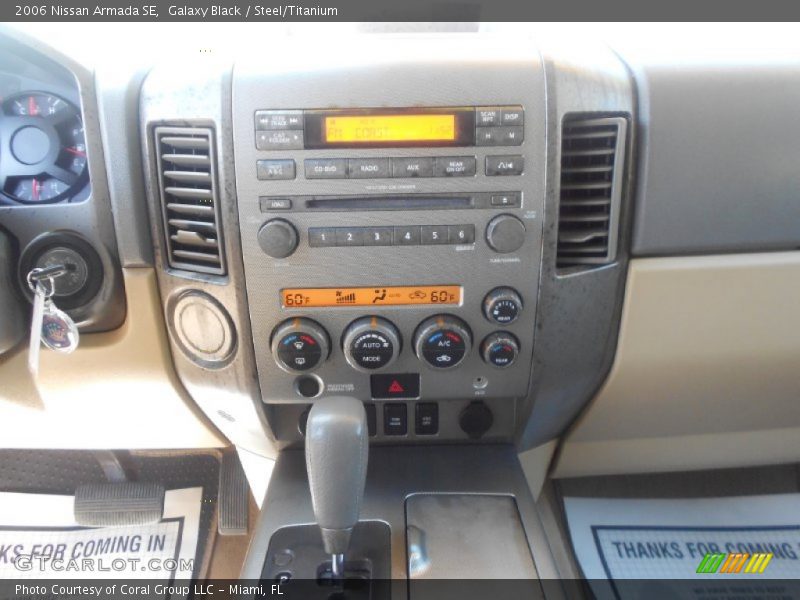Galaxy Black / Steel/Titanium 2006 Nissan Armada SE