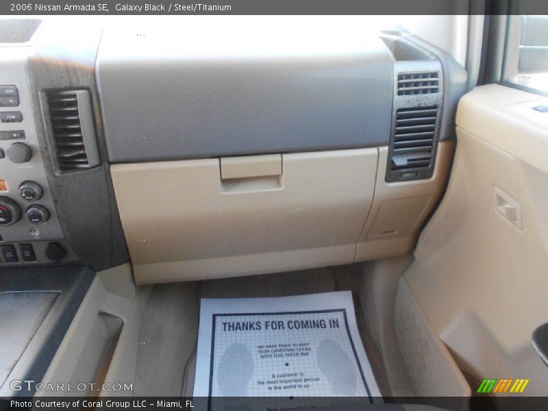 Galaxy Black / Steel/Titanium 2006 Nissan Armada SE