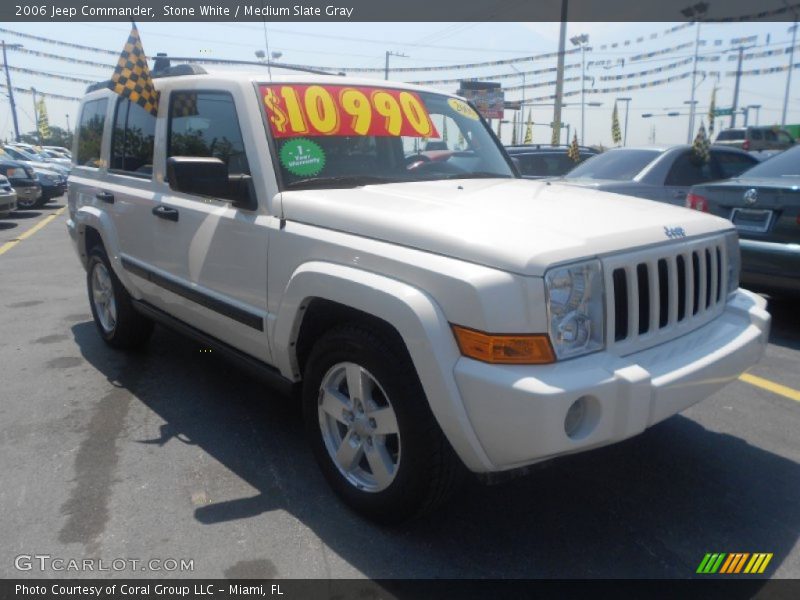 Stone White / Medium Slate Gray 2006 Jeep Commander