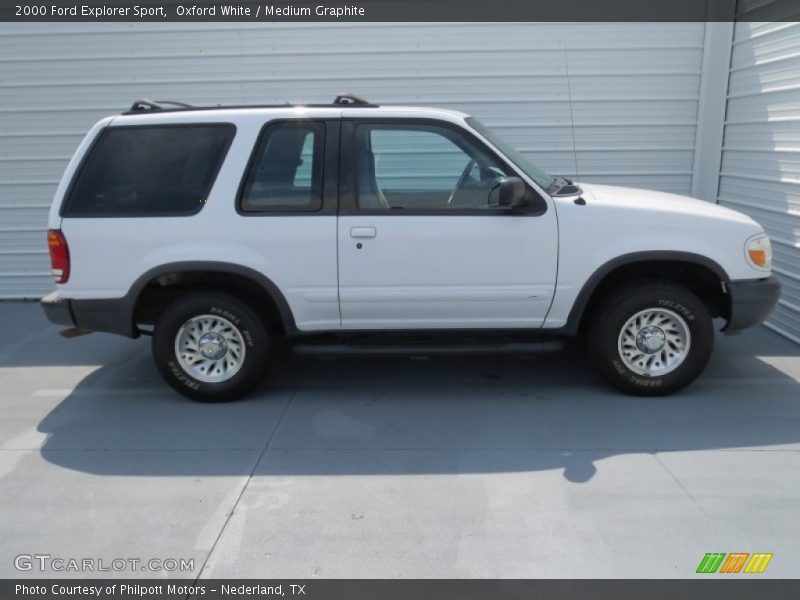 Oxford White / Medium Graphite 2000 Ford Explorer Sport