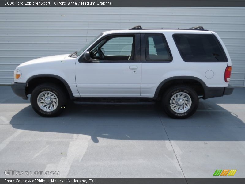 Oxford White / Medium Graphite 2000 Ford Explorer Sport