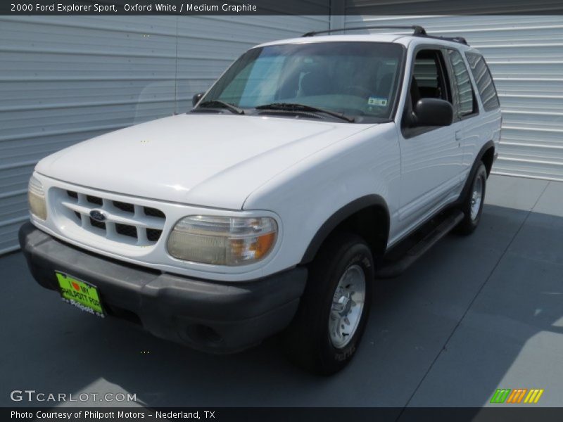 Oxford White / Medium Graphite 2000 Ford Explorer Sport