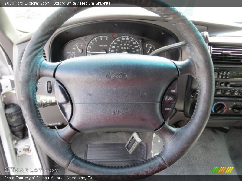 Oxford White / Medium Graphite 2000 Ford Explorer Sport
