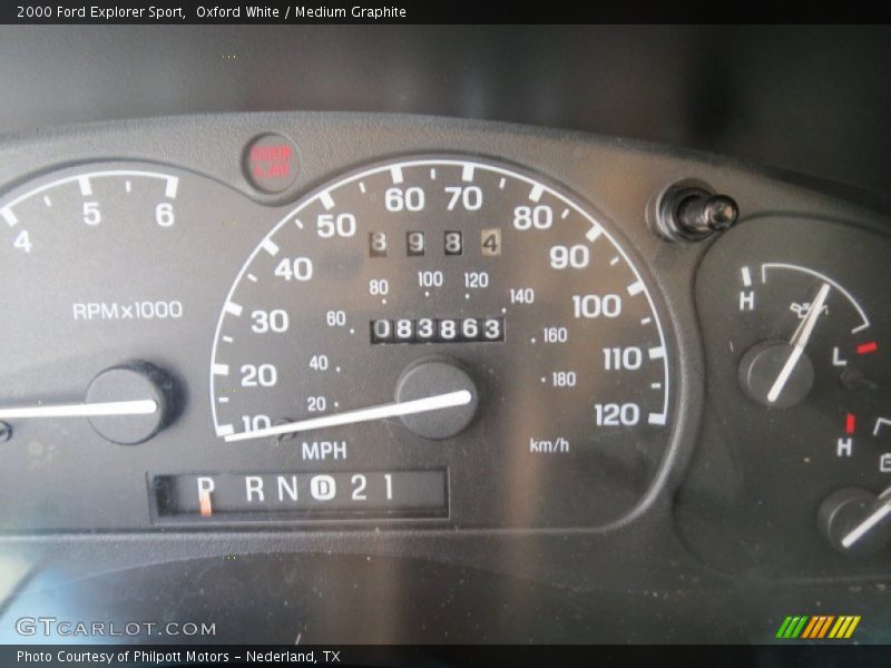 Oxford White / Medium Graphite 2000 Ford Explorer Sport