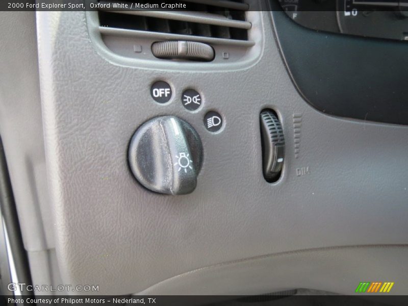 Controls of 2000 Explorer Sport