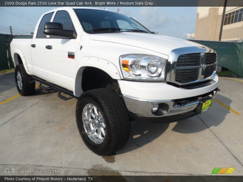 Bright White / Medium Slate Gray 2009 Dodge Ram 2500 Lone Star Quad Cab 4x4