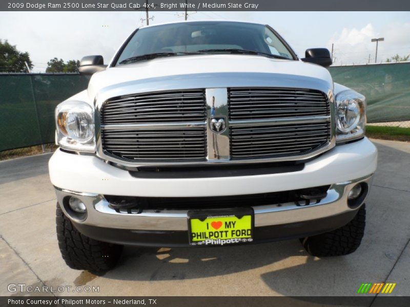Bright White / Medium Slate Gray 2009 Dodge Ram 2500 Lone Star Quad Cab 4x4