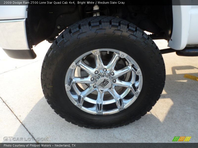 Bright White / Medium Slate Gray 2009 Dodge Ram 2500 Lone Star Quad Cab 4x4