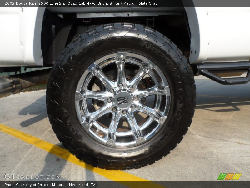 Bright White / Medium Slate Gray 2009 Dodge Ram 2500 Lone Star Quad Cab 4x4