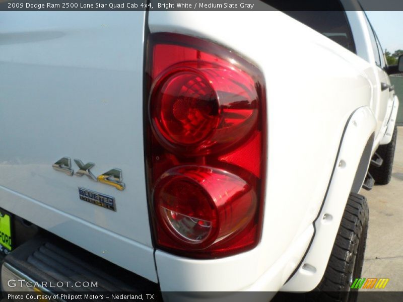 Bright White / Medium Slate Gray 2009 Dodge Ram 2500 Lone Star Quad Cab 4x4