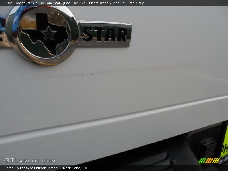 Bright White / Medium Slate Gray 2009 Dodge Ram 2500 Lone Star Quad Cab 4x4