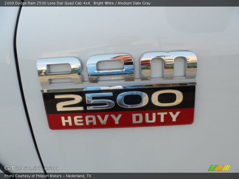 Bright White / Medium Slate Gray 2009 Dodge Ram 2500 Lone Star Quad Cab 4x4