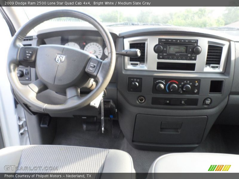 Bright White / Medium Slate Gray 2009 Dodge Ram 2500 Lone Star Quad Cab 4x4