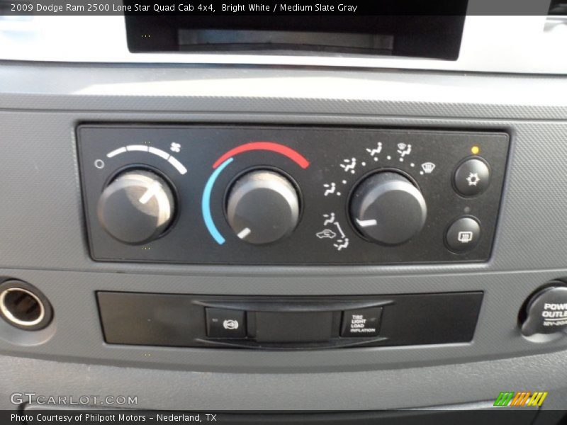 Bright White / Medium Slate Gray 2009 Dodge Ram 2500 Lone Star Quad Cab 4x4