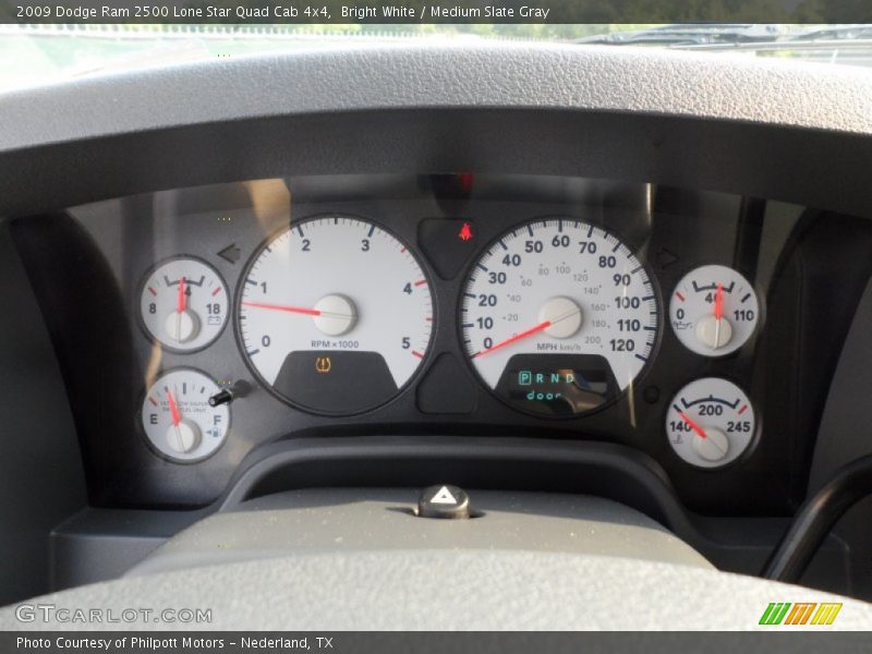 Bright White / Medium Slate Gray 2009 Dodge Ram 2500 Lone Star Quad Cab 4x4