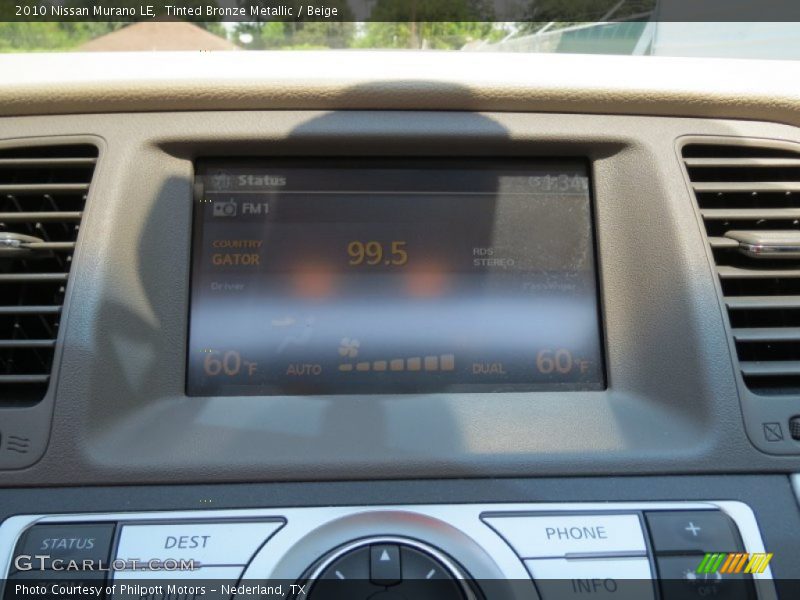 Tinted Bronze Metallic / Beige 2010 Nissan Murano LE