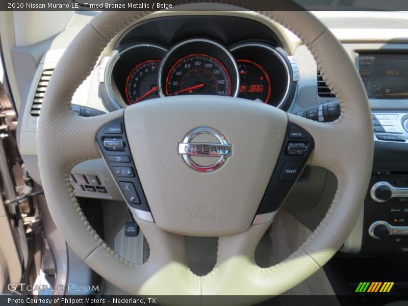 Tinted Bronze Metallic / Beige 2010 Nissan Murano LE