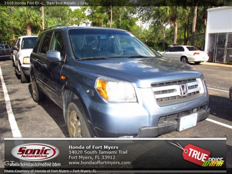 Steel Blue Metallic / Gray 2006 Honda Pilot EX-L