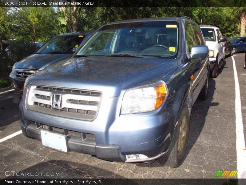Steel Blue Metallic / Gray 2006 Honda Pilot EX-L
