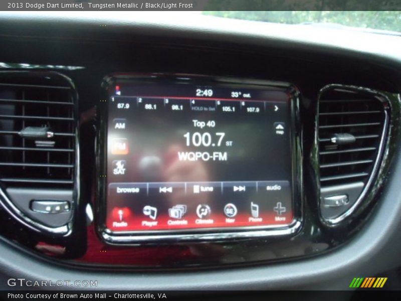 Tungsten Metallic / Black/Light Frost 2013 Dodge Dart Limited