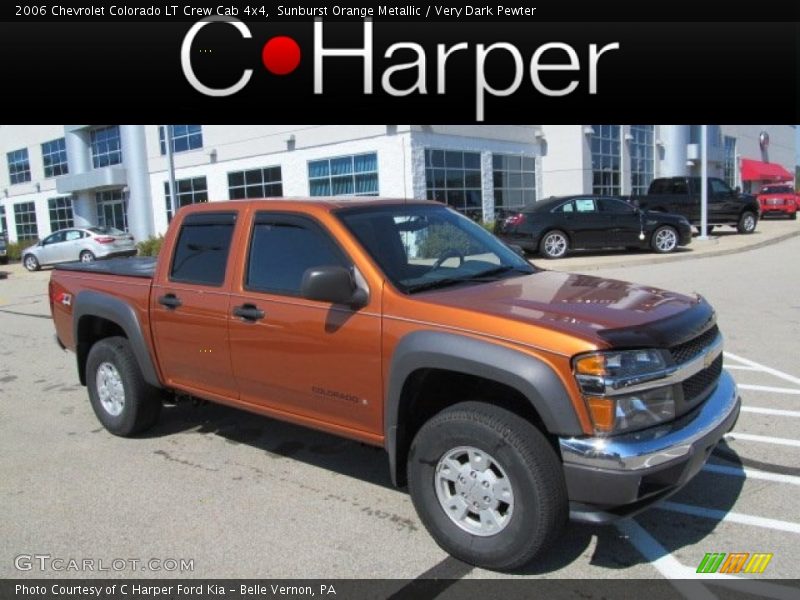 Sunburst Orange Metallic / Very Dark Pewter 2006 Chevrolet Colorado LT Crew Cab 4x4