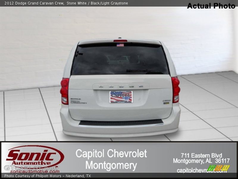 Stone White / Black/Light Graystone 2012 Dodge Grand Caravan Crew