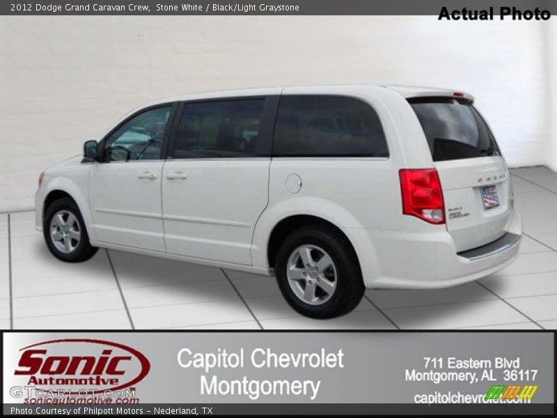 Stone White / Black/Light Graystone 2012 Dodge Grand Caravan Crew