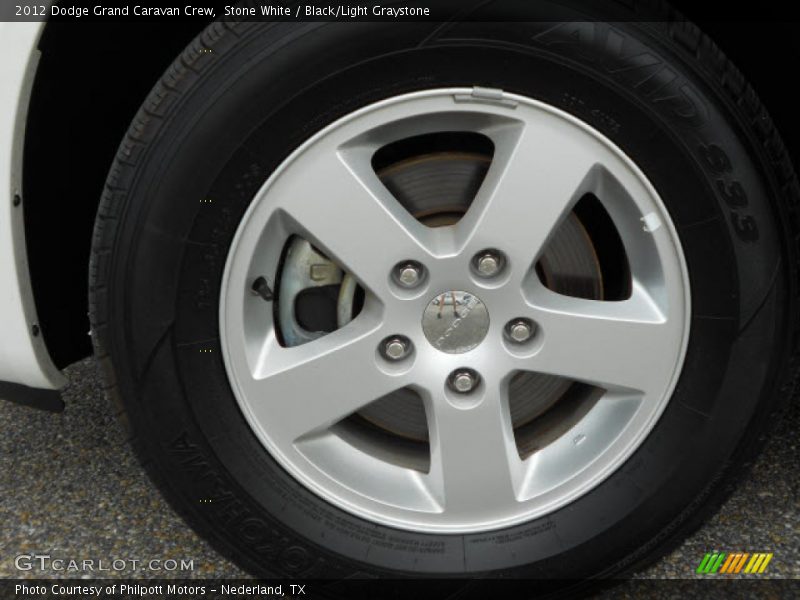 Stone White / Black/Light Graystone 2012 Dodge Grand Caravan Crew