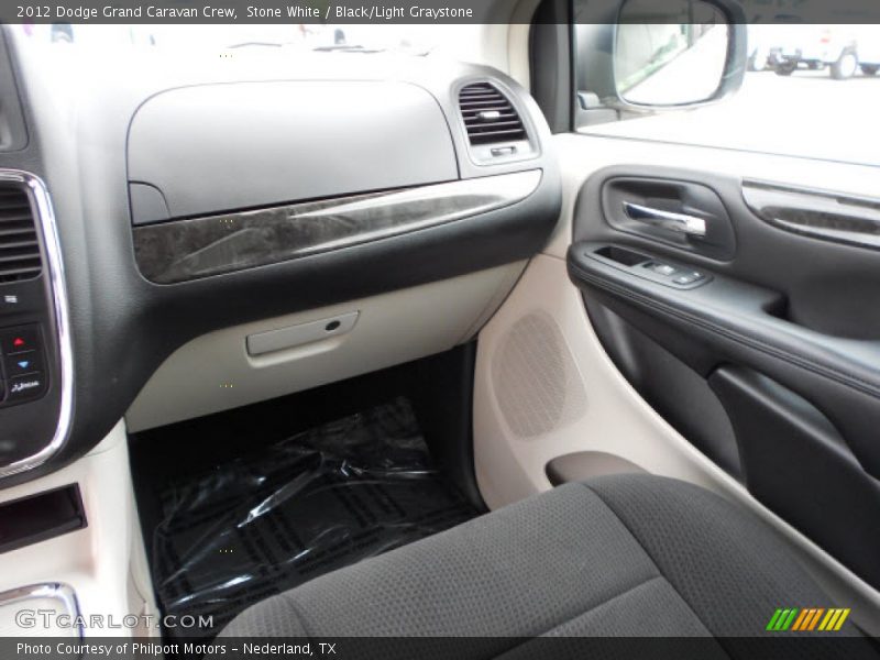 Stone White / Black/Light Graystone 2012 Dodge Grand Caravan Crew