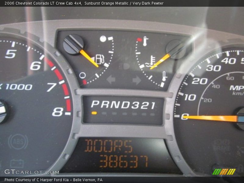 Sunburst Orange Metallic / Very Dark Pewter 2006 Chevrolet Colorado LT Crew Cab 4x4