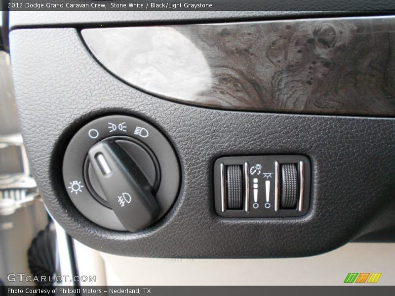 Stone White / Black/Light Graystone 2012 Dodge Grand Caravan Crew