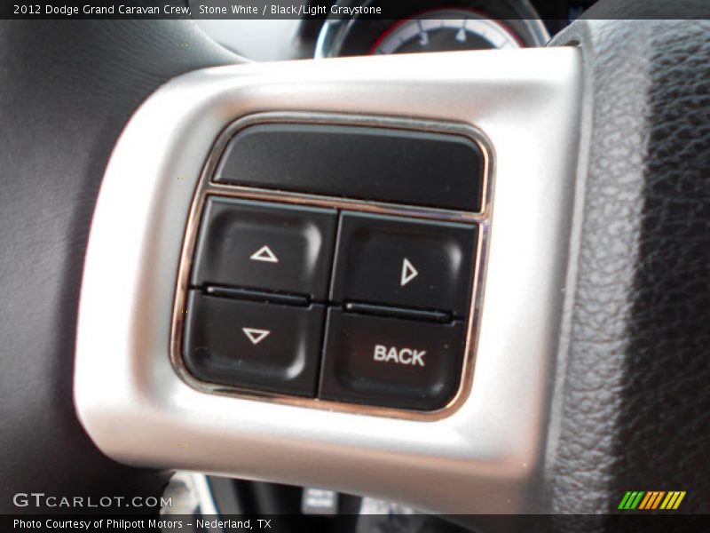 Stone White / Black/Light Graystone 2012 Dodge Grand Caravan Crew
