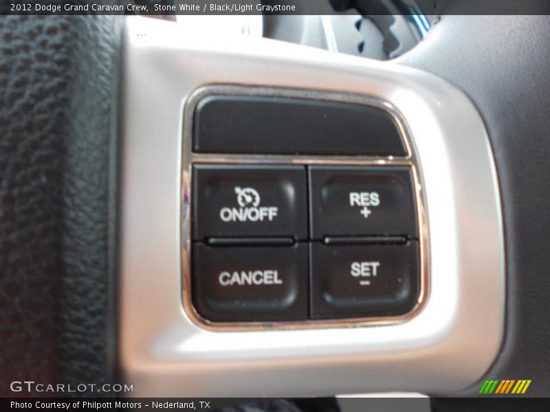 Stone White / Black/Light Graystone 2012 Dodge Grand Caravan Crew