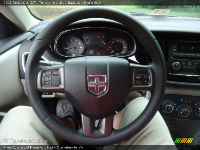 Tungsten Metallic / Black/Light Diesel Gray 2013 Dodge Dart SXT