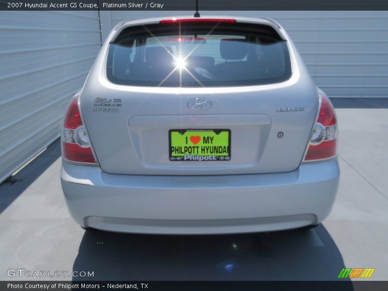 Platinum Silver / Gray 2007 Hyundai Accent GS Coupe